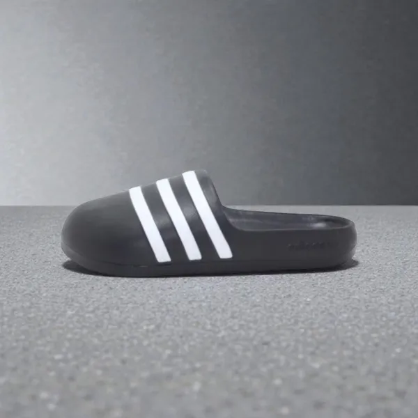 Men’s Black & White Stripe Slides – Premium Comfort
